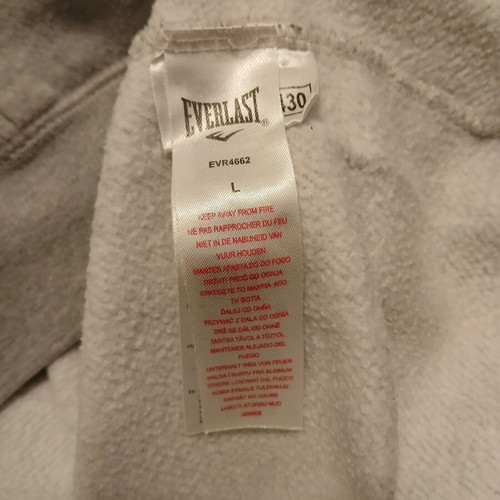 Everlast hoodie gray size L like new