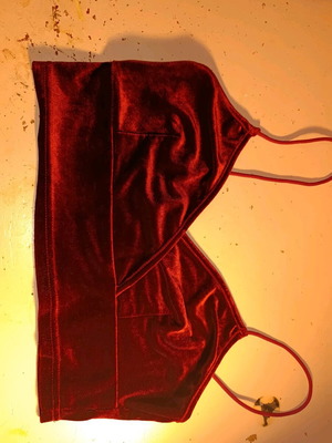 Shein evening bustier like new, burgundy red, size L