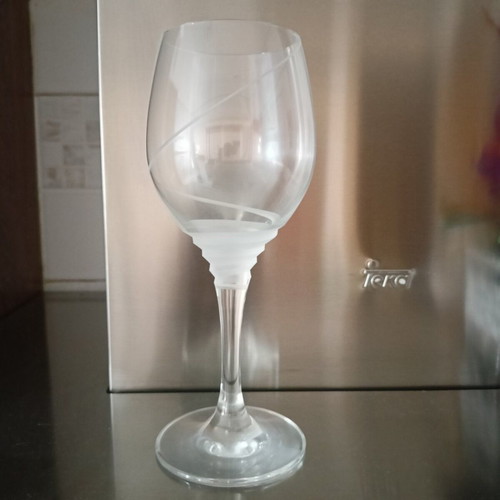 Vintage set of 48 stemmed glasses with swirl engraving for 12 people