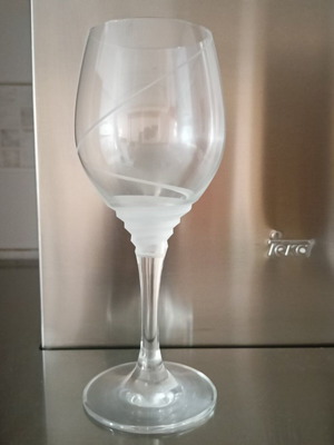 Vintage set of 48 stemmed glasses with swirl engraving for 12 people