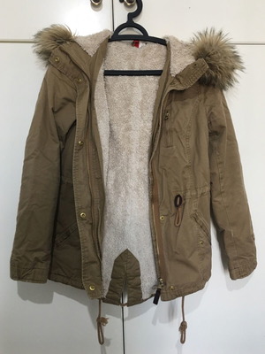 H&M beige jacket used, size XS 34