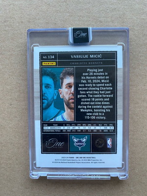 Vasilije Micic Rookie αριθμημένη κάρτα 2024 Panini One and One καινούργιο