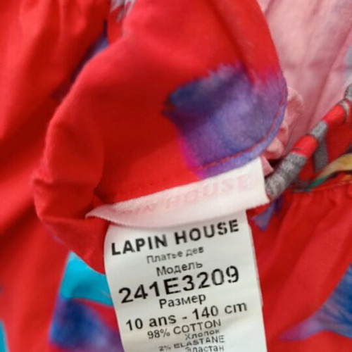 Lapin House girl dress size 10, like new, colorful tropical print