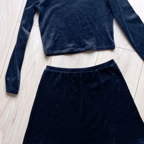 H&M velvet set like new, size 146-152, black