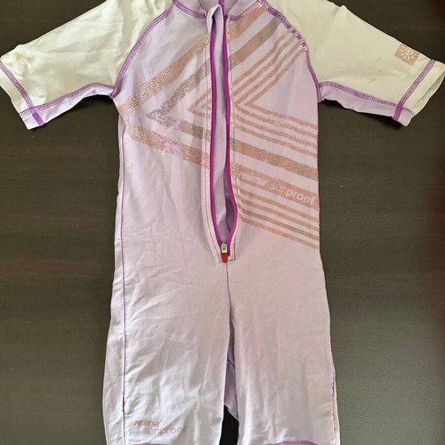 Reima kids UV swimwear set with rash guard, used, size 6 years