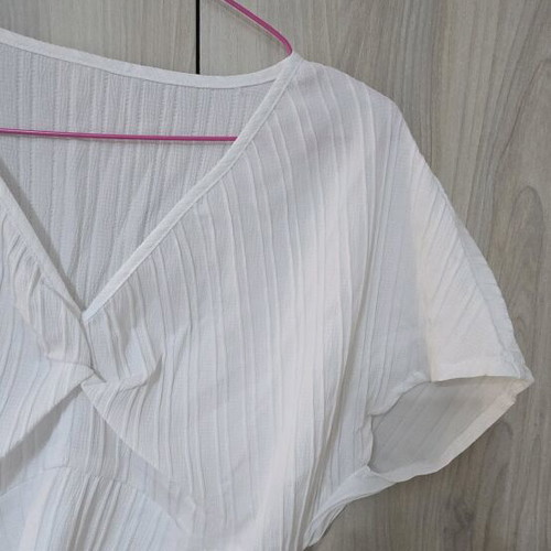 Gofre crop top Shein white, like new, size L