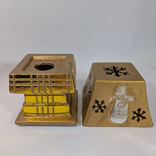 Christmas decorative ceramic lantern for tealight used