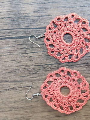 Handmade crochet earrings, unique designs