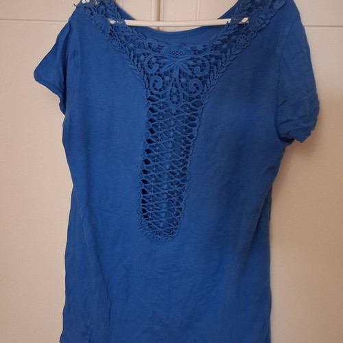 Loose blouse like new, blue with lace back design