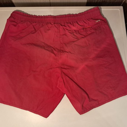 Napapijri Men's Swim Shorts New, Size M, Red with Blue-White Drawstring