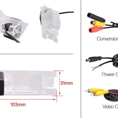 Q-Vision CA-FIA01 Rear View Camera new with full wiring