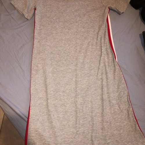 Bershka dress used size M with side stripes gray