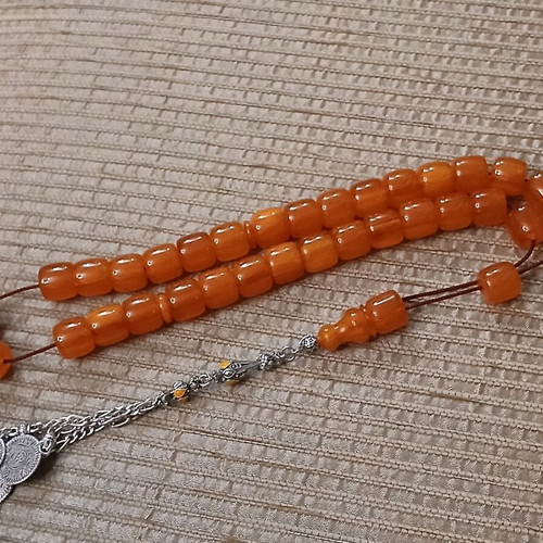 Bakelite komboloi worry beads with metal traditional tassel