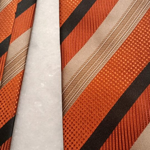 Antonio Billiano silk tie from Italy like new, multicolor orange