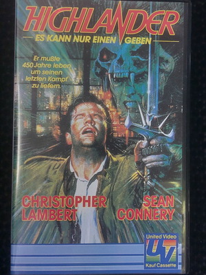 Highlander VHS used German edition 1986 cult fantasy action