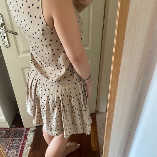 zara pink and brown polka dot dress Noralee main image 0