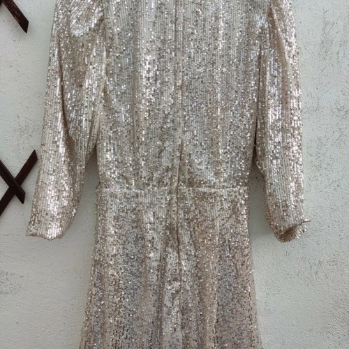 H&M Sequin playsuit silver with sequins like new, size 34