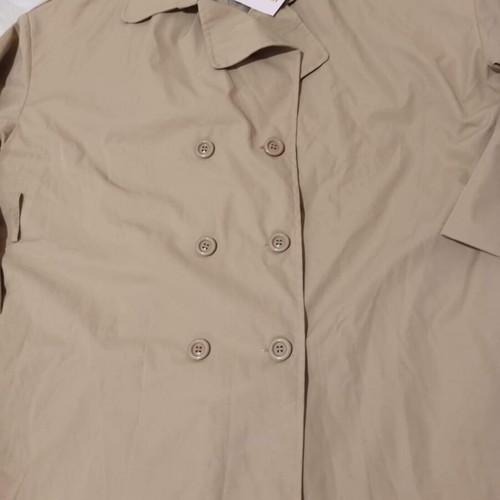 Oversized beige gabardine coat new, size XL, Missguided
