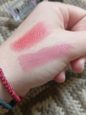 Lipstick used, intense pink