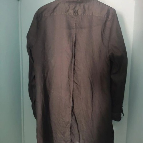 Open End black linen shirt XXL used, high quality