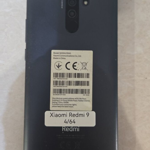 Xiaomi Redmi 9 smartphone used, 64GB, dual SIM, 20+ MP camera