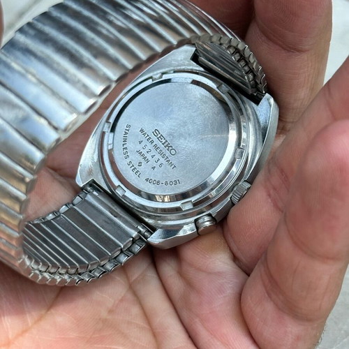 Seiko Bell-Matic 4006-6031 vintage automatic alarm wristwatch used