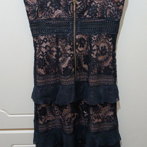 Dress S new, black and beige