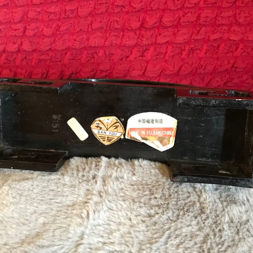 Vintage Chinese Cork Diorama with Pandas in Glass Case