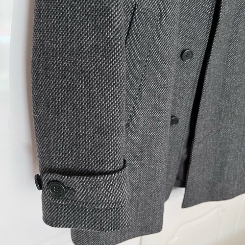 Moss coat with lining like new, size L, dark gray