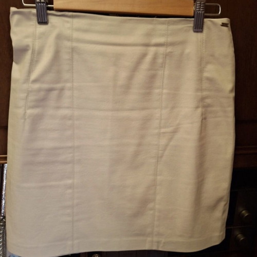 BSB mini leather skirt like new, beige, size XL