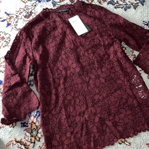 Zara women's blouse new, cotton blend, red, sizes XS/S