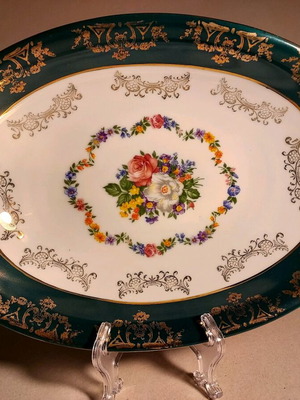 Πιατέλα Rosenthal πορσελάνινη vintage, χειροποίητη, 24 καρατίων, σαν καινούργια