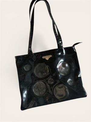 Large patent leather shoulder bag Sara Penn by Coccinelle like new, black