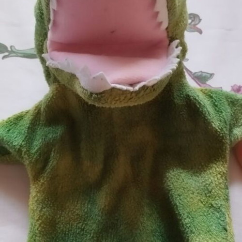 Puppets for puppet theater used, set