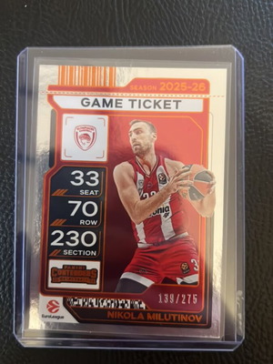 Nikola Milutinov Panini Contenders 25/26 card new