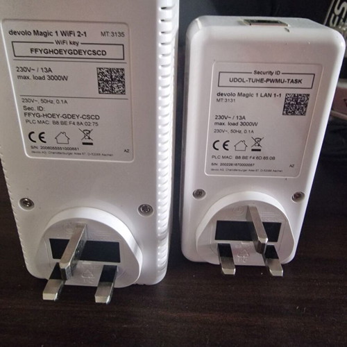 Devolo Magic Lan 1-1 and Wifi 2-1 with UK plugs in excellent condition