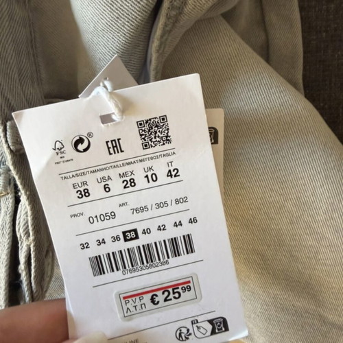 Pull & Bear jorts, grey, size M 38 10