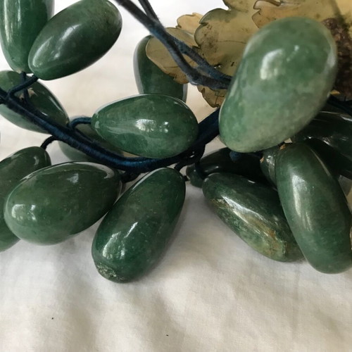 Decorative Jade Grape Cluster used, antique over 60 years