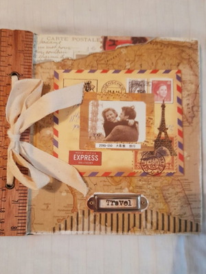 Vintage Travel Scrapbook Photo Album like new