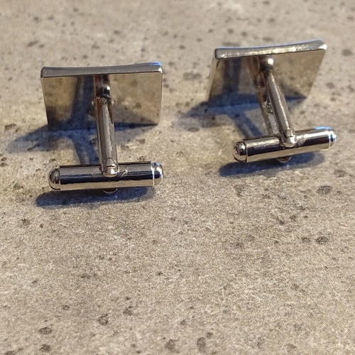 Cufflinks like new, black and silver, elegant for formal occasions