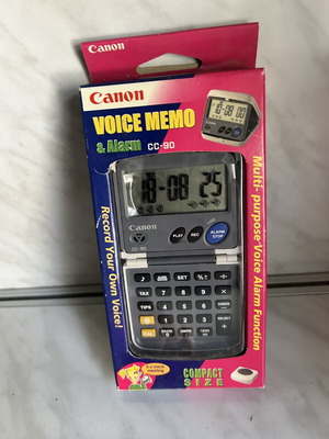 Canon Vintage Calculator Clock CC-90 new with voice memo and alarm