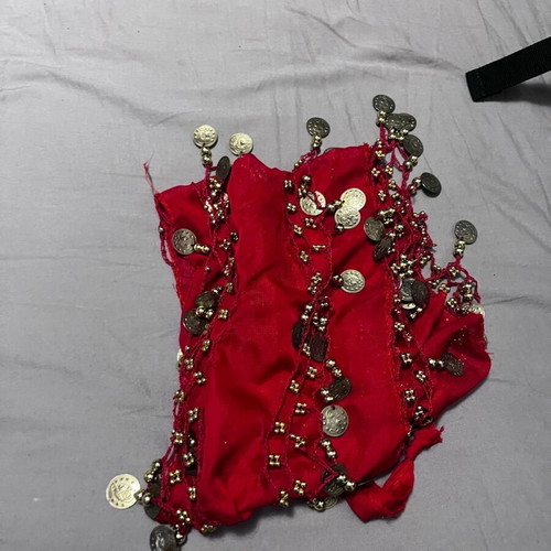 Belly dance coins used, red, heavy with nice sound