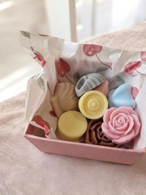 Handmade soy wax melts 50 grams in decorative gift box