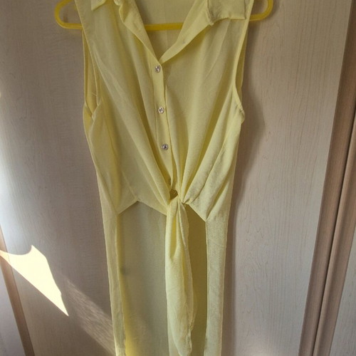 Yellow airy shirt like new, size S