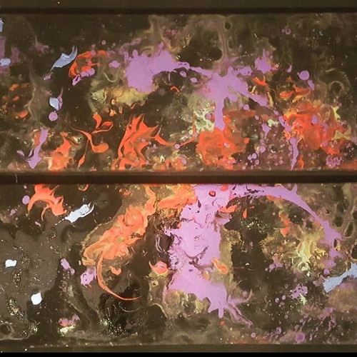 Acrylic paintings new, set of 2 pieces 20×60
