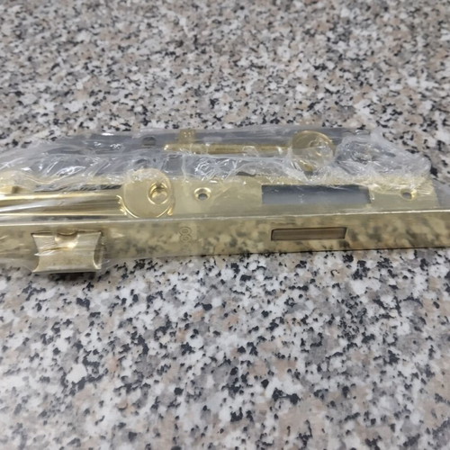 AGB Square Door Lock 40-90mm Gold with Strike Plate and 2 Keys New