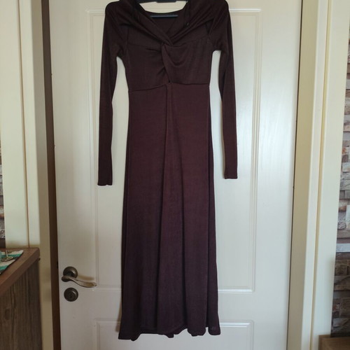 Pink Woman lurex dress, chocolate brown, size S