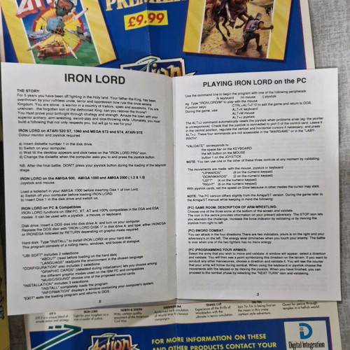 Iron Lord PC game mint condition, 7 5.25" discs 1991