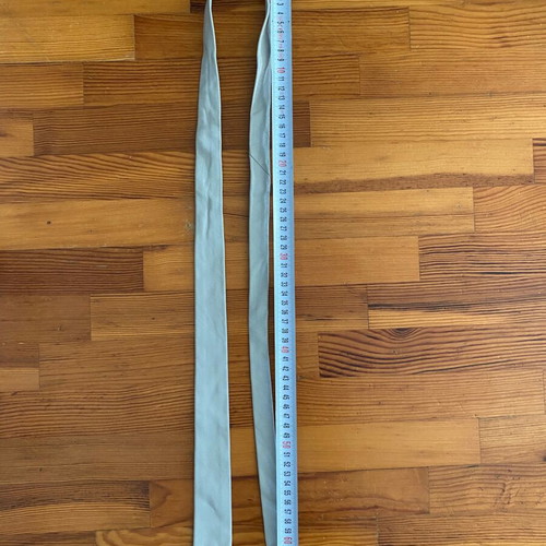 Leather thin gray vintage tie used