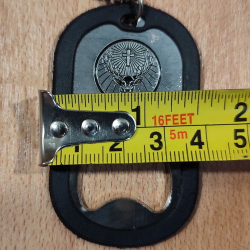 Jagermeister promotional metal bottle opener with chain like new